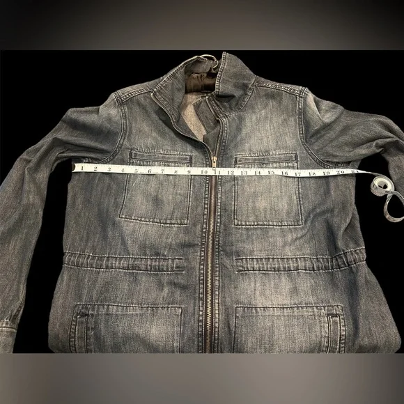 GAP Jean Denim Jacket with drawstring waist - Picture 3 of 6